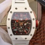 KV厂 Richard Mille 理查德·米勒RM011白色陶瓷限量款计时功能男士机械手表