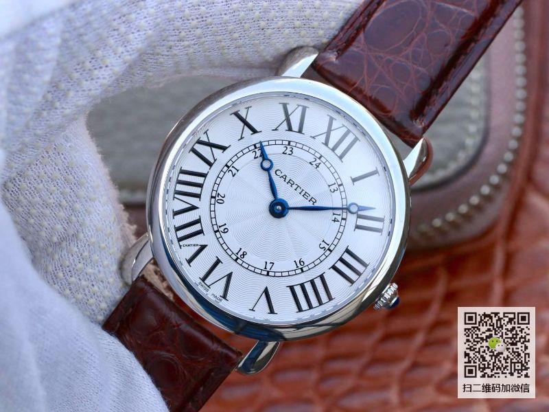 一比一高仿瑞士卡地亚Cartier男表，皮带全自动机械大号款男士手表，价格_多少钱_报价