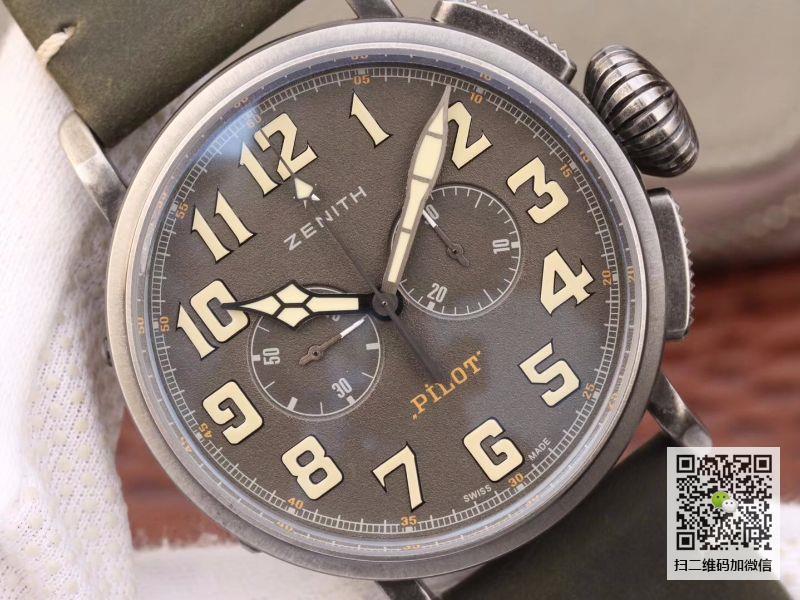 XF厂真力时11.2430.4069/21.C773，高仿复刻真力时（Zenith）飞行员系列TON-UP系列 11.2430.4069/21.C773，男士自动机械腕表关于手表价格_多少钱_报价
